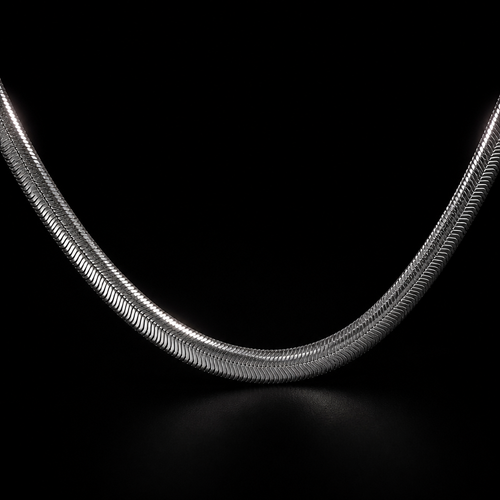 VIPERA Snake Bone Collar — Titanium Steel Chain — 01-hero