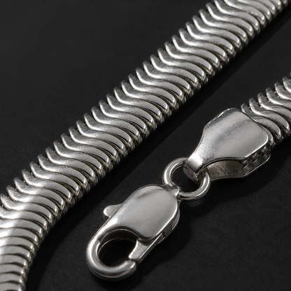 VIPERA Flexible Snake Bracelet — Silver Alloy — 03-detail