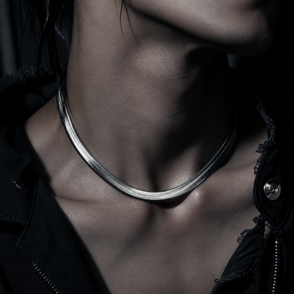 VIPERA Snake Bone Collar — Titanium Steel Chain — 05-lifestyle-2